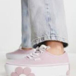 Platform vans with flowers